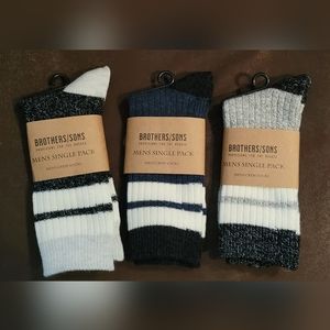 3 Pairs Brother/Sons Men's Crew Socks, size L
